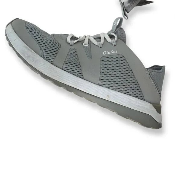 OluKai Women’s Slip-On Athletic Shoes Light Gray White Size US 9 EU 39 - Picture 8 of 11